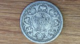 India Britanica - argint 917 - 1/4 quarter rupee 1918 - George V - foarte frumoasa !