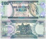 GUYANA █ bancnota █ 100 Dollars █ 2022 █ P36e █ semnatura 17 █ UNC █ necirculata