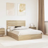 Cumpara ieftin Pat cu storage Stejar Sonoma 140 x 200 cm Lemn prelucrat