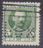 Danemarca 1907 , Perfin ,,LUX,, , Stampilat