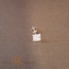 Cercel Unisex Argint 925 cu Cristal Zirconia Alb Patrat, 6 mm, SaraTremo