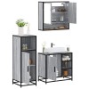VidaXL Set mobilier de baie, 3 piese, gri sonoma, lemn prelucrat 3300998