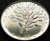 Moneda 50 LIRE - VATICAN, anul 1974 * cod 5274 B = Papa Ioan Paul II-lea