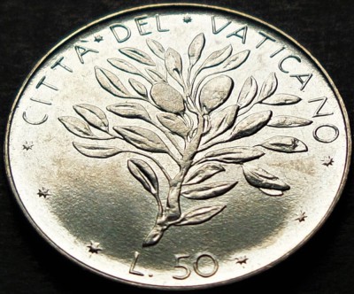Moneda 50 LIRE - VATICAN, anul 1974 * cod 5274 B - Papa Paul VI -lea = UNC foto