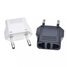 Adaptor priza CN, USA, JP la stecher Eu, Active, 6A, pentru aparate China, America, Japonia la Europa, alb/negru