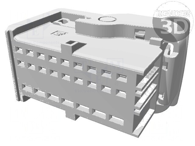 Protecție mufă MCP 1.5K/MCP 2.8 mamă PIN 25 neagră
