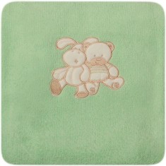 Paturica bebelusi cu Broderie Polar Fleece 90 x 80 cm Womar Zaffiro PT-PF-01