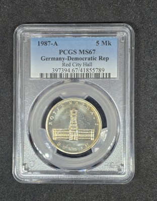 5 Mark 1987 PCGS MS67 foto