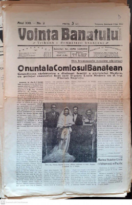 Ziarul VOINTA BANATULUI, numere din 1941-1942 foto