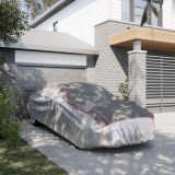VidaXL Husă auto de Sedan protecție grindină, complet, gri/argintiu XL