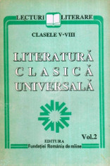 Lecturi literare (cls. V-VIII). Literatura clasica universala, vol. 2 foto