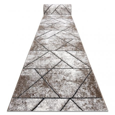 Traversa modern COZY 8872 Wall, geometric, triunghiurile - structural două niveluri de l&acirc;nă braun, 70 cm