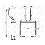 Radiator incalzire habitaclu Nrf 52103