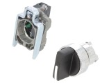 Comutator rotativ negru 22mm 3A/240VAC 0,55A/125VDC