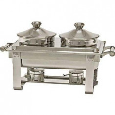 Chafing dish cu 2 cuve pentru supe si ciorbe foto