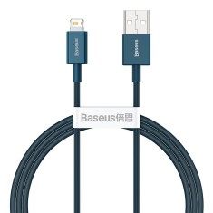 Cablu Baseus USB-A la Lightning, 2.4A, Superior Series, 1m, Albastru