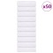 Provee de spălat 50 buc alb 15x21 cm 360 g/m&sup2; 100% bumbac