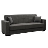Cumpara ieftin Canapea cu 3 locuri cu spatiu de depozitare Vox 3 Pako World Gri inchis 214x82x83 cm