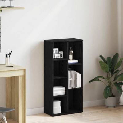 Gossi biblioteca, stejar negru, 50x25x104 cm, lemn prelucrat foto