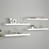 VidaXL Rafturi de perete, 4 buc., alb, 80 x 23,5 x 3,8 cm, MDF