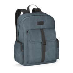 Rucsac Laptop 15.6 inch, Everestus, AE, panza bumbac prespalat, albastru, saculet de calatorie si eticheta bagaj incluse