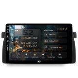 Navigatie BMW Seria 3 E46 (1998-2005) 2GB RAM Android 13 GPS Wi-FI Carplay Android Auto USB Bluetooth Radio Waze Touchscreen 9 inch