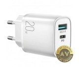 Incarcator Retea Joyroom L-QP2011 20W 3A 1 x USB-A - 1 x USB-C Alb