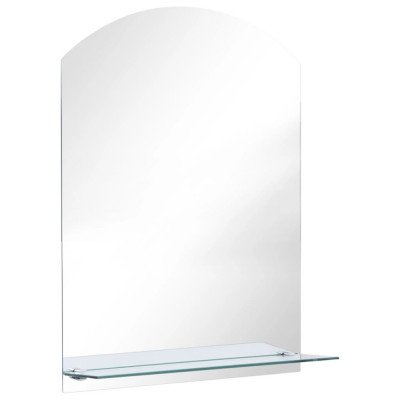 Oglindă de perete cu raft, 50 x 70 cm, sticlă securizată foto