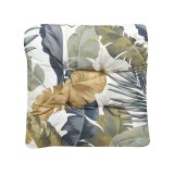 Perna pentru scaun, 40x40 cm, Frunze, Rezistent la apa, Poliester/Spuma, ATU-082567, Oem