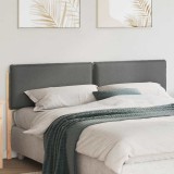 vidaXL Tăblie tapițată Gri natural și deschis 180 cm Lemn de pin masiv 879998