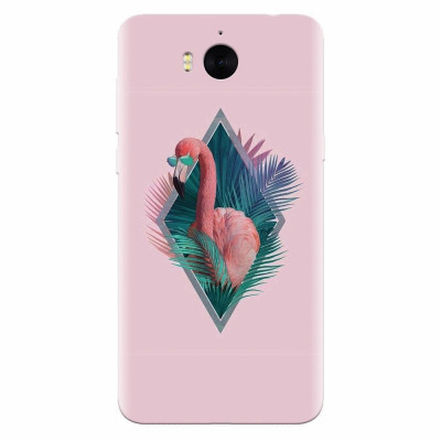 Husa silicon pentru Huawei Y6 2017, Flamingo With Sunglass foto