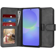 Husa 360 Samsung Galaxy A36 5G Techsuit Diary Book, negru foto