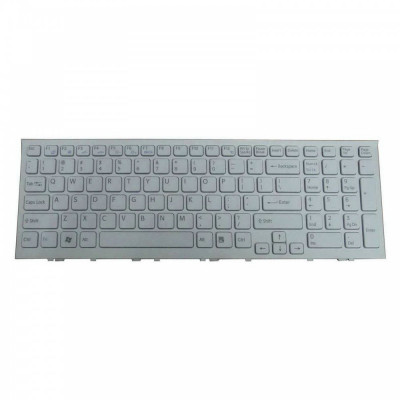 Tastatura Laptop Sony Vaio VPC-EH21FDW cu rama alba foto