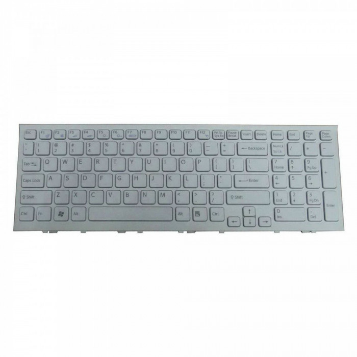 Tastatura Laptop Sony Vaio VPC-EH25FM cu rama alba