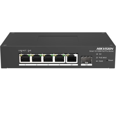 Switch PoE Hikvision DS-3T1306P-SI/HS: 4 &amp;times; 10/100 Mbps PoE port,1 foto