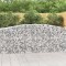vidaXL Coș gabion arcuit 400x50x100/120 cm fier galvanizat 153415