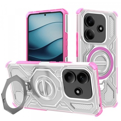 Husa pentru Xiaomi Redmi Note 14 5G, Techsuit, Carbon Shield Pro, Roz foto