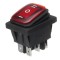 Intrerupator rectangular cu 3 pozitii, iluminat LED, waterproof, pentru utilaje, Off-Road, ATV, SSV, QUAD, Scuter, Motocicleta