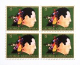 4 timbre Statele Unite bloc de 4 val. MNH 1973 GEORGE GERSHWIN 8 c. _Scott 1484