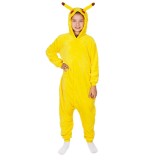 Pijama tip salopeta pentru copii, model Pikachu, marime 130-140 cm Household NewTrend