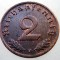 2.935 GERMANIA 2 REICHSPFENNIG 1940 D XF