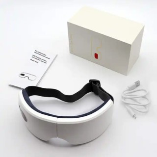 Aparat de masaj profesional pentru ochi, pliabil, 3 moduri de vibratii automate, 3 Intensitati de caldura, conectare prin Bluetooth, redare muzica amb
