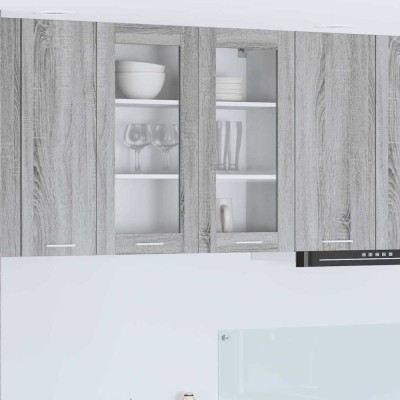 vidaXL Dulap suspendat Riga Gri Sonoma 80 x 31 x 80 cm Lemn compozit 884327 foto