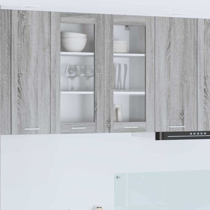 vidaXL Dulap suspendat Riga Gri Sonoma 80 x 31 x 80 cm Lemn compozit 884327