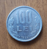 100 lei 1992, Rom&acirc;nia, cu 9 rotund