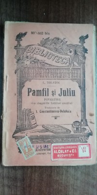 myh 622 - Biblioteca pt toti - 802 - L Tolstoi - Pamfil si Iulia foto