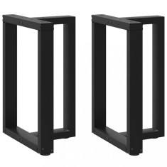vidaXL Picioare de masă &icirc;n formă de T, 2 buc., negru, 60x35x(72-73) cm, oțel