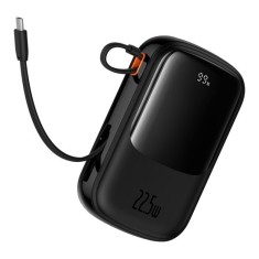 Acumulator Extern Lightning, 2x Type-C, USB, 22.5W, 20000mAh + Cablu Type-C - Baseus Qpow Pro+ (P10067103113-00) - Black foto