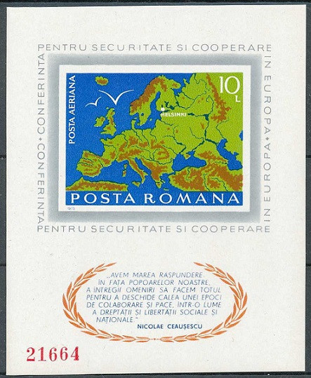 C2987 - Romania 1975 - Europa bloc nedantelat,neuzat,perfecta stare