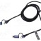 Cablu USB 2.0 VENTION A la B micro și C x2, 2m